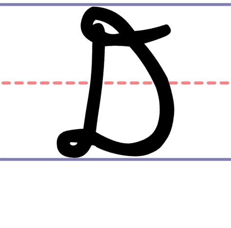 How to Write a Cursive Uppercase D - Pencil Pete's Educational Software ...