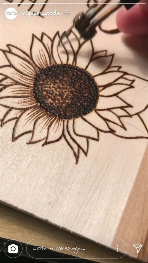 Dotted sunflower centre | Wood burning crafts, Wood burning techniques ...