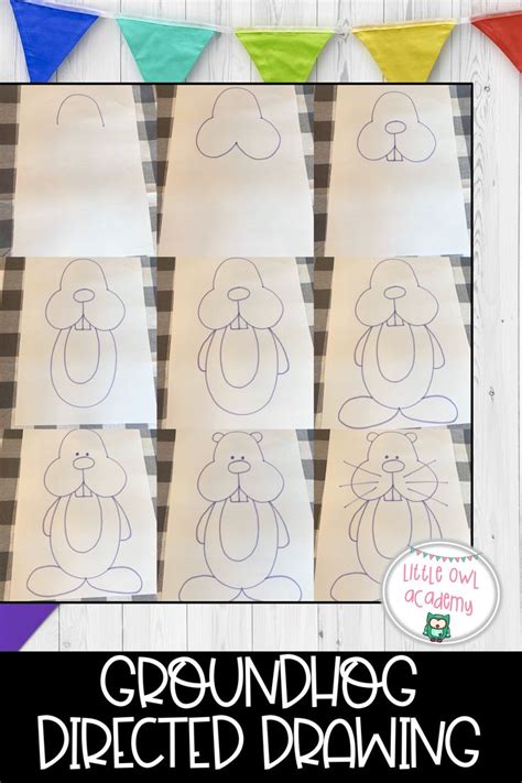 Easy Groundhog Day Drawing Activity for Preschoolers