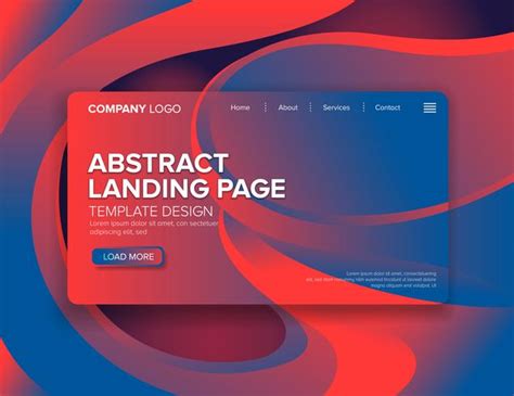 Landing Page Template Design 664513 Vector Art at Vecteezy