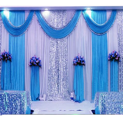 Aliexpress.com : Buy 3*6m sequin wedding backdrop curtain with swag ...