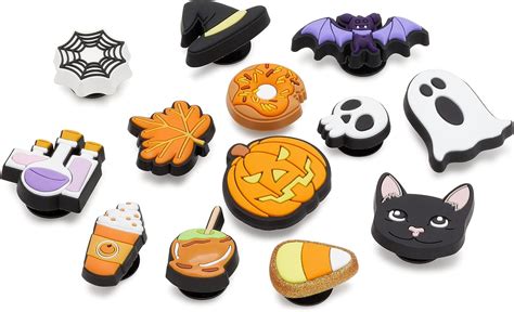 Crocs Unisex's 13-Pack Shoe Charms | Jibbitz, Spooky Halloween, One ...