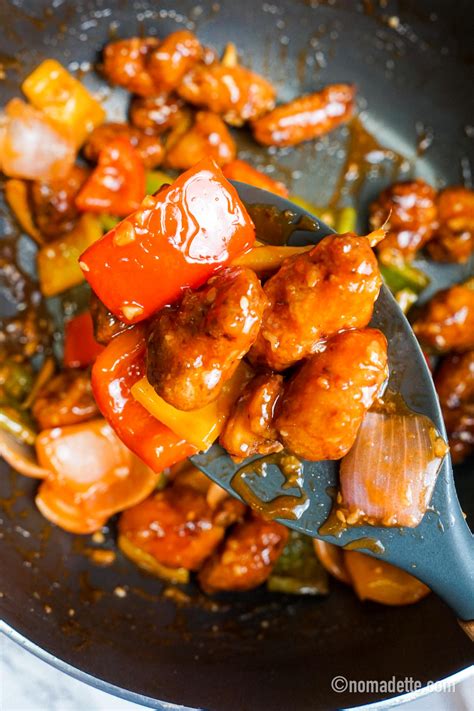 Sweet and Sour Chicken (air fryer recipe!) - Nomadette