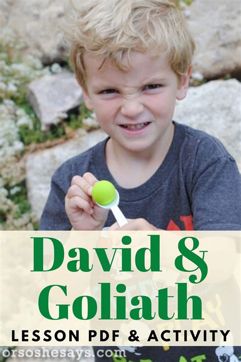 David and Goliath Lesson Ideas for Kids ~ Fun Activity Too!!