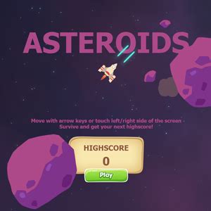 🕹️ Play Asteroids Game: Free Online Flying Spaceship Asteroid Shooting ...