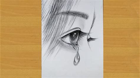 pencil Art Drawings Eye Crying - Kelley Pachar