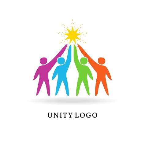 Unity Logo. togetherness and community design, social connection icon ...