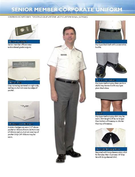 Senior Member Corporate Uniform, Alternate variation is worn with CAP ...