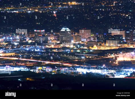 City of Colorado Springs Skyline at Night - Downtown Colorado Springs ...