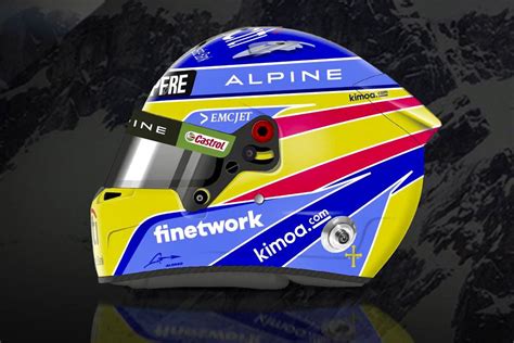 El casco de Fernando Alonso para la temporada 2021 de F1