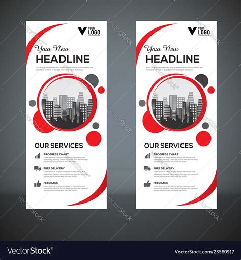 Roll up banner pull x-banner modern v Royalty Free Vector