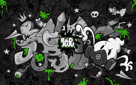 Badjuju logo #figure #art black and white street art #1080P #wallpaper ...