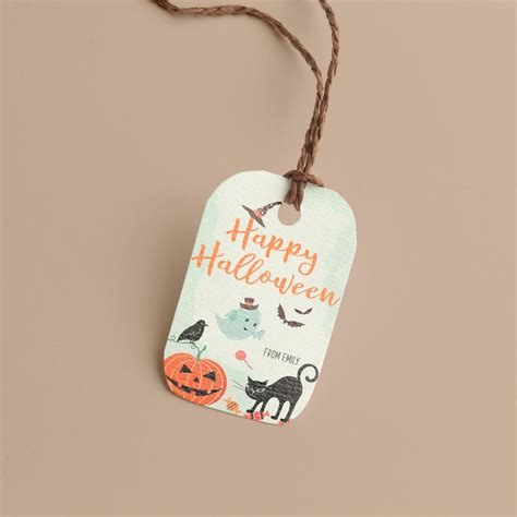 Editable Halloween Tags Kids Gift Halloween Boo Favor Tag - Etsy