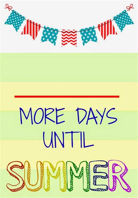 Countdown to Summer (Free Printables) - The Chirping Moms