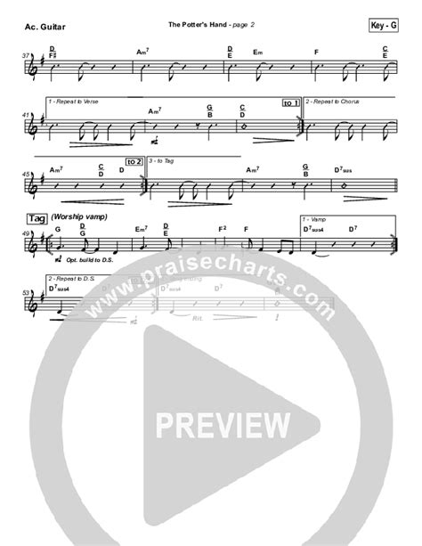 The Potter's Hand Acoustic Guitar Sheet Music PDF (Hillsong Worship ...