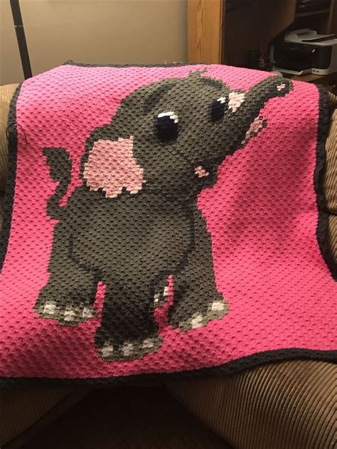 C2C Baby Elephant Graph | Crochet elephant, Crochet elephant pattern ...