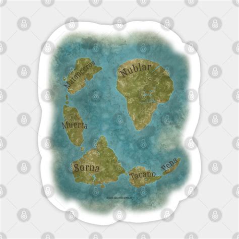 Jurassic Five Deaths Isla Nublar Island Map - Jurassic World - Sticker ...