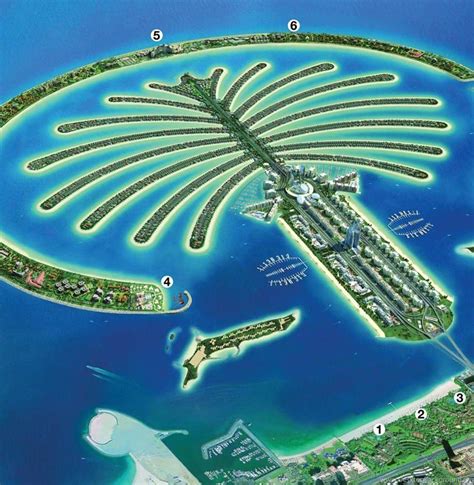 Palm Tree Island Dubai Desktop Background