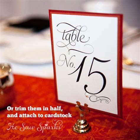 Reception Table Numbers Printable Tent Style by HeSawSparks, $10.00 ...