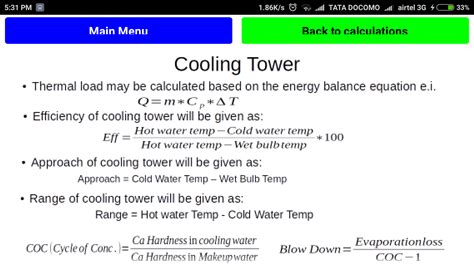 Cooling Tower Formulas - Design Talk