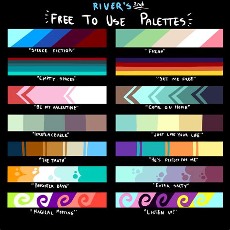 FTU Palettes 2.0! by RiverTheSaber on DeviantArt | Color palette ...