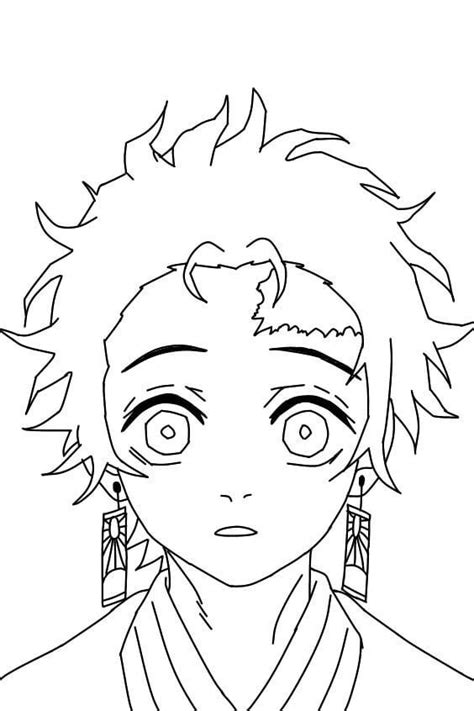 Printable Tanjiro Kamado Coloring Pages - Anime Coloring Pages ...