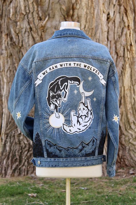 Custom Hand Painted Denim Jacket Made to Order Personalized | Etsy