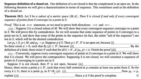 Solved Sequence definition of a closed set. Our definition | Chegg.com