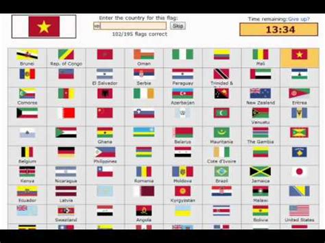 Sporcle- Flags of the World - YouTube