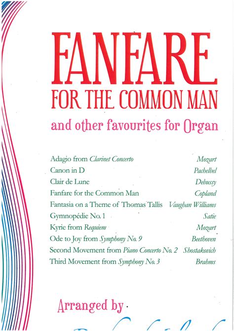 Fanfare For The Common Man And Other Organ Favourites - Sheet Organ Music