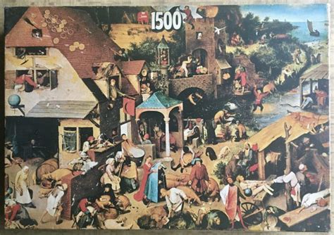 1500, Jumbo, Dutch Proverbs, Pieter Bruegel the Elder - Rare Puzzles