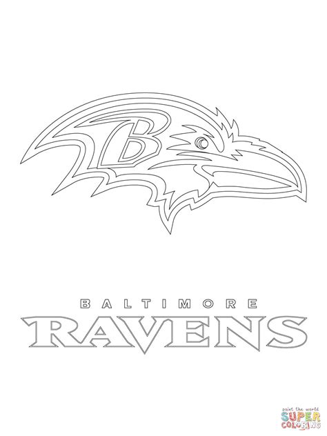 Baltimore Ravens Logo Coloring Page | Free Printable Coloring Pages ...