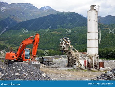 Gravel crusher stock photo. Image of belt, mining, mineral - 60765194