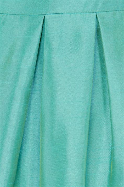 Lovely Seafoam Dress - Sage Green Dress - Skater Dress - Taffeta Dress ...