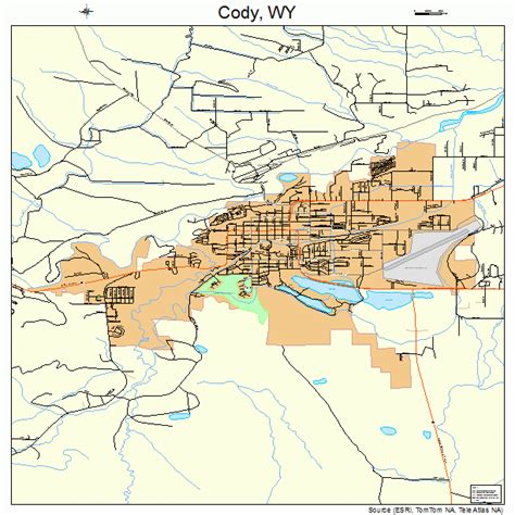 Cody Wyoming Street Map 5615760