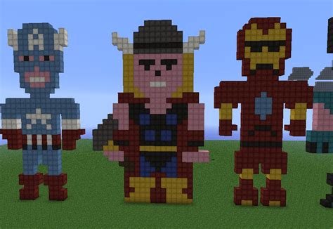 Marvel superhero Pixel art Minecraft Map