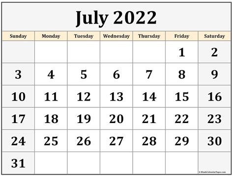 July 2022 calendar | free printable calendars