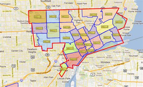 Detroit Zip Code Map Printable