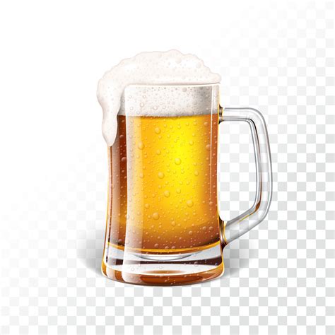 Vector illustration with fresh lager beer in a beer mug 358193 Vector ...