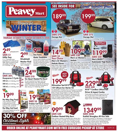 Peavey Mart Flyer October 15 to 25