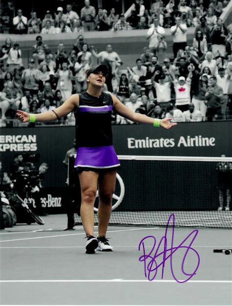 Bianca Andreescu Signed 2019 US Open Tennis Match Point Spotlight 8x10 ...