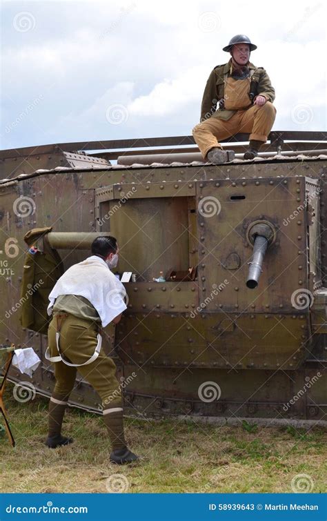 British Mark 1 WW1 tank. editorial stock photo. Image of tanks - 58939643