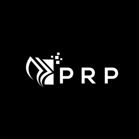 PRP credit repair accounting logo design on BLACK background. PRP ...