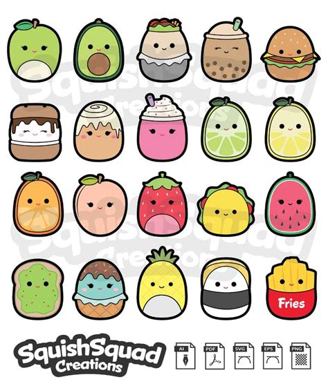 Pin auf Cute Squishmallows Cricut Layered SVG files PNG