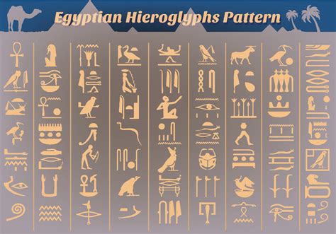 Ancient Egyptian Hieroglyphs Vector - Download Free Vector Art, Stock ...