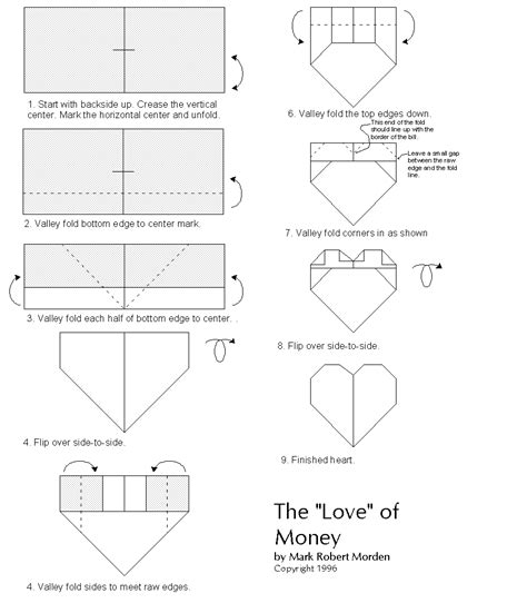 How To Fold A Dollar Into A Heart Easy - Dollar Poster