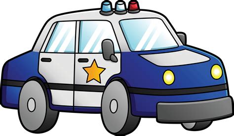 Police Car Cartoon Clipart Colored Illustration 6458272 Vector Art at ...