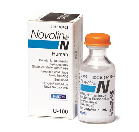 Novolin N ReliOn 100 units/mL, 10mL Vial