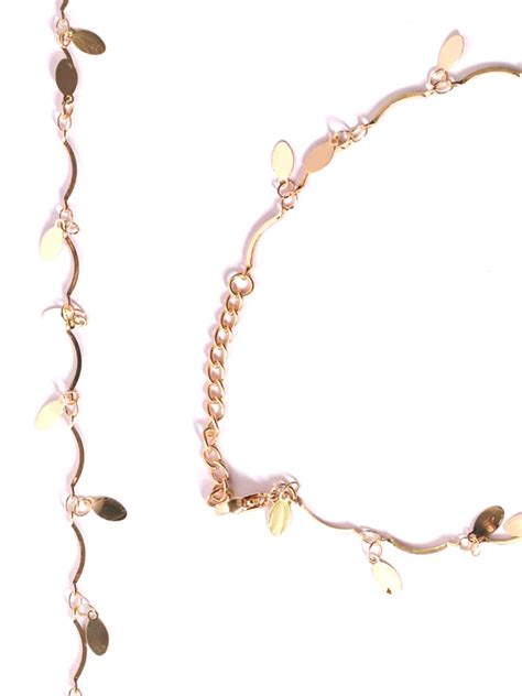 Buy Gold Plated Adjustable Charm Anklet Online in India