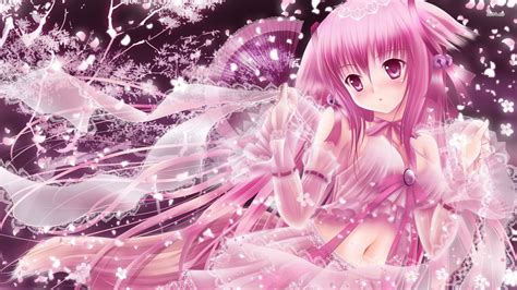 Pink Backgrounds Anime House in a small village